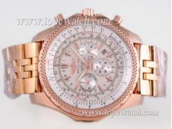 Breitling for Bentley Motors Chronograph Automatic Full Rose Gold with White Dial