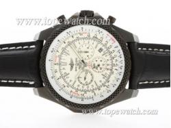 Breitling for Bentley Motors Chronograph Automatic PVD Case with White Dial