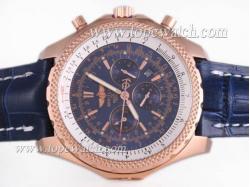 Breitling for Bentley Motors Chronograph Automatic Rose Gold Case with Blue Dial