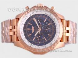 Breitling for Bentley Motors T Chronograph Automatic Full Rose Gold with Blue Dial