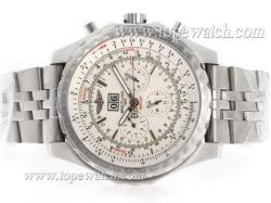 Breitling for Bentley Motors T Chronograph Automatic with White Dial S/S-Updated Version