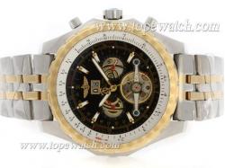 Breitling for Bentley Motors T Tourbillon Chronograph Automatic Two Tone with Black Dial S/S