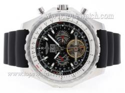 Breitling for Bentley Motors T Tourbillon Chronograph Automatic with Black Dial-Rubber Strap