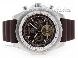 Breitling for Bentley Motors T Tourbillon Chronograph Automatic with Brown Dial-Rubber Strap