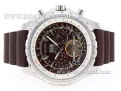 Breitling for Bentley Motors T Tourbillon Chronograph Automatic with Brown Dial-Rubber Strap