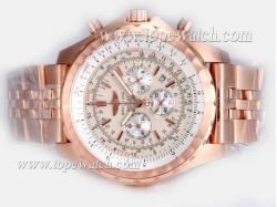 Breitling for Bentley Motors T Working Chronograph Full Rose Gold with White Dial