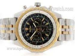 Breitling for Bentley Motors T Working Chronograph Two Tone with Black Dial S/S