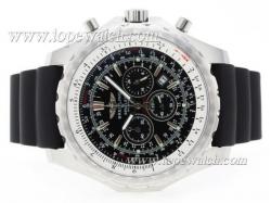 Breitling for Bentley Motors T Working Chronograph with Black Dial-Rubber Strap