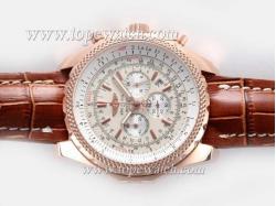 Breitling for Bentley Motors Working Chronograph Rose Gold Case with White Dial