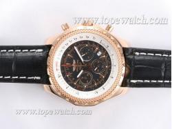 Breitling for Bentley Motors Working Chronograph Rose Gold Casing with Black Dial