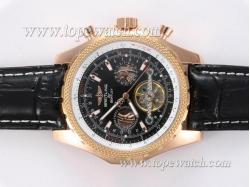 Breitling for Bentley Tourbillon Automatic Rose Gold Casing with Black Dial