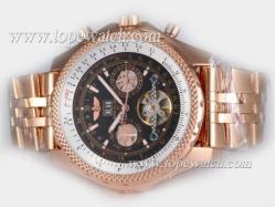 Breitling for Bentley Tourbillon Chronograph Automatic Full Rose Gold with Black Dial