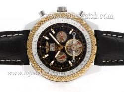 Breitling for Bentley Tourbillon Chronograph Automatic Two Tone Case with Black Dial