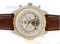 Breitling for Bentley Tourbillon Chronograph Automatic Two Tone Case with White Dial