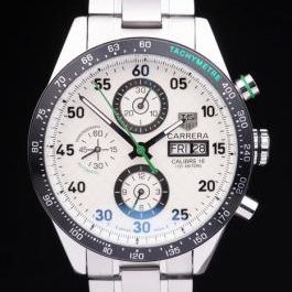 Carrera White Dial Calibre 16 Link Tag Heuer Watch-tag142