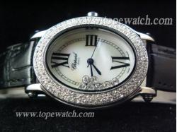 Chopard CP-051 021-1 WHITE HAPPY DIAMOND SS CASE 