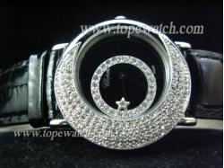 Chopard CP-052 022 BLACK SS CASE DIAMOND BEZEL QUARTZ 