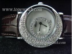 Chopard CP-053 022 WHITE SS CASE DIAMOND BEZEL QUARTZ 