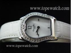 Dior DO-002 003 DIAMOND BEZEL WITHE WITH WHITE LEATGER