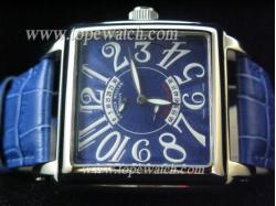 Franck Muller FM-085 FM 034 BLUE SS CASE AUTO BLUE LEATHER