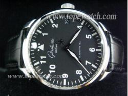 Glashutte GLT-004 SS CASE BLACK DIAL AUTO BLACK LEATHER