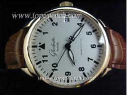 Glashutte GLT-008 ROSE GOLD CASE WHITE DIAL AUTO BROWN LEATHER