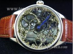 IWC IWC-045 GOLD DIAL GOLD CASE WINDDING BROWN LEATHER SWISS