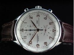 IWC_Leather Band_White Face_Silver Case_43/12.5mm