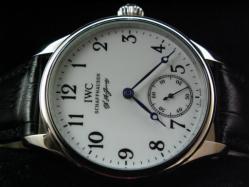 IWC_Leather Band_White Face_Silver Case_44/10.5mm