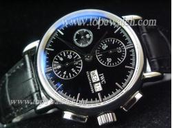 IWC05001 PORTOFINO SS LEATHER CHRONOGRAPH ASIAN 7750 BLACK