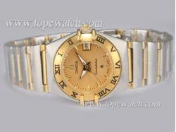 Omega Constellation Two Tone with Golden Dial