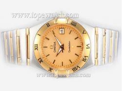 Omega Constellation Two Tone with Golden Dial