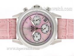 Omega De Ville Working Chronograph with Pink Dial and Strap-Lady Size