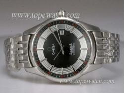 Omega Hour Vision See Thru Case Automatic with Black Dial