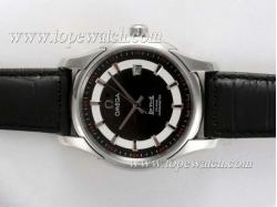 Omega Hour Vision See Thru Case Automatic with Black Dial