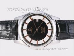 Omega Hour Vision See Thru Case Automatic with Black Dial