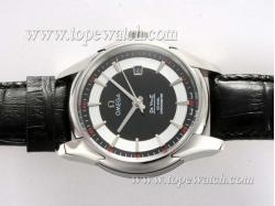 Omega Hour Vision See Thru Case  Automatic with Black Dial-Deployment Buckle