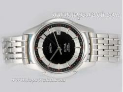 Omega Hour Vision See Thru Case Automatic with Black Dial-High quality