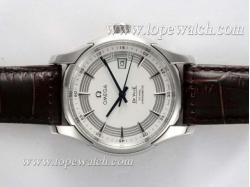 Omega Hour Vision See Thru Case Automatic with White Dial