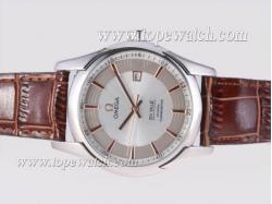 Omega Hour Vision See Thru Case Automatic with White Dial