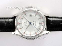 Omega Hour Vision See Thru Case  Automatic with White Dial-Deployment Buckle