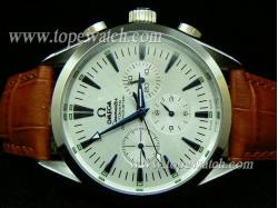 Omega OMG-033 OMEGA 043-1 SEAMASTER CHRONO AUTOMATIC WHITE