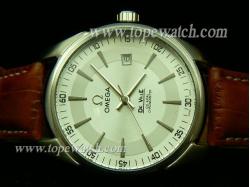 Omega OMG-039 OMEGA 044-1 DEVILL LEATHER AUTOMATIC WHITE