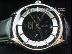 Omega OMG-106 DE VILLE 064-1 CHRONO LEATHER AUTO BLACK