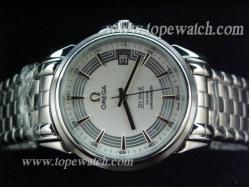 Omega OMG-111 DE-VILLE CO-XAIL AUTO SS WHITE GOLD BAR