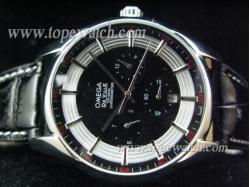 Omega OMG-123 064 BLACK CHRONO METER AUTO BLACK LEATHER