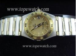 Omega OMG-130 OMG 004-1 GOLD SS CASE GOLD STICK QUARTZ 