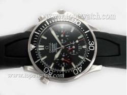 Omega Seamaster America's Cup Chronograph Automatic with Black Dial-Rubber