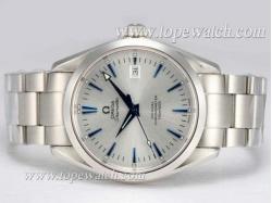 Omega Seamaster Aqua Terra Swiss ETA 2836 Movement Blue Marking with Silver Dial