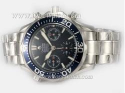 Omega Seamaster Chrono Diver 300m Asia Valjoux 7750 Movement with Blue Dial